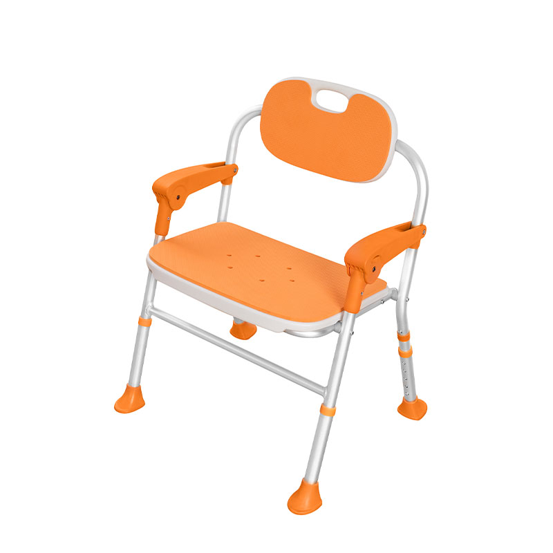 aluminum shower chair with colourful rubber model:jy-s112