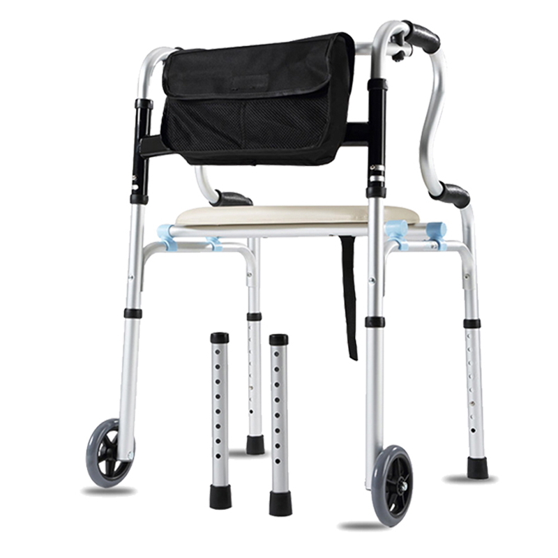 Extendable walker with seat and two wheels model:jy-w106