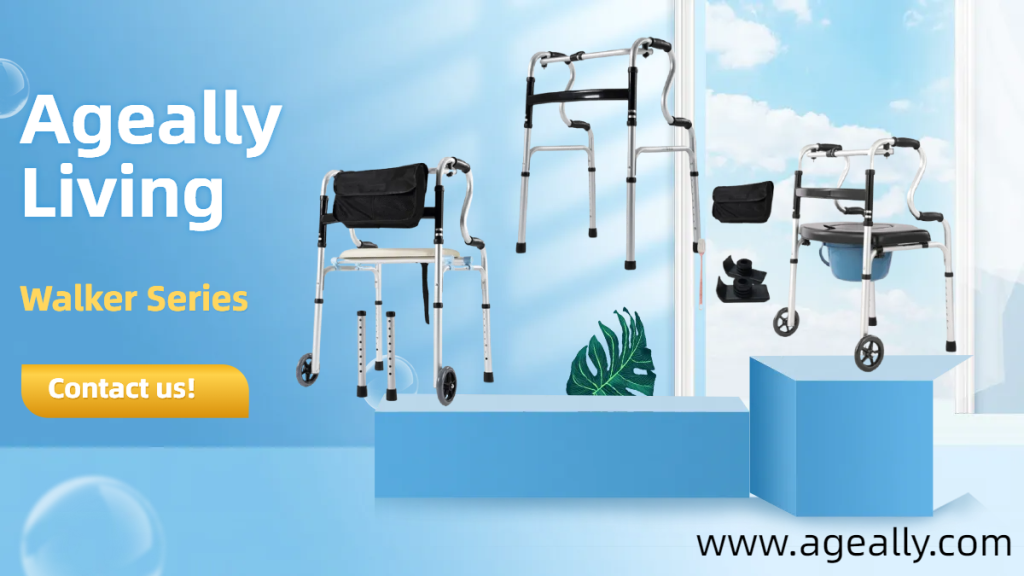Stainless steel and aluminum Walkers Series of Ageally Living