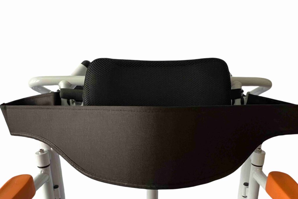 Patient lift chair-seat belt