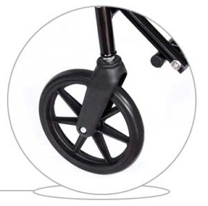 8-inch wheels of rollator