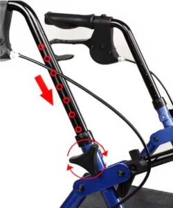 Aluminium Rollator adjustable height