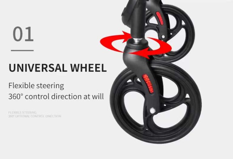 Wheel and steering of Rollator Walker