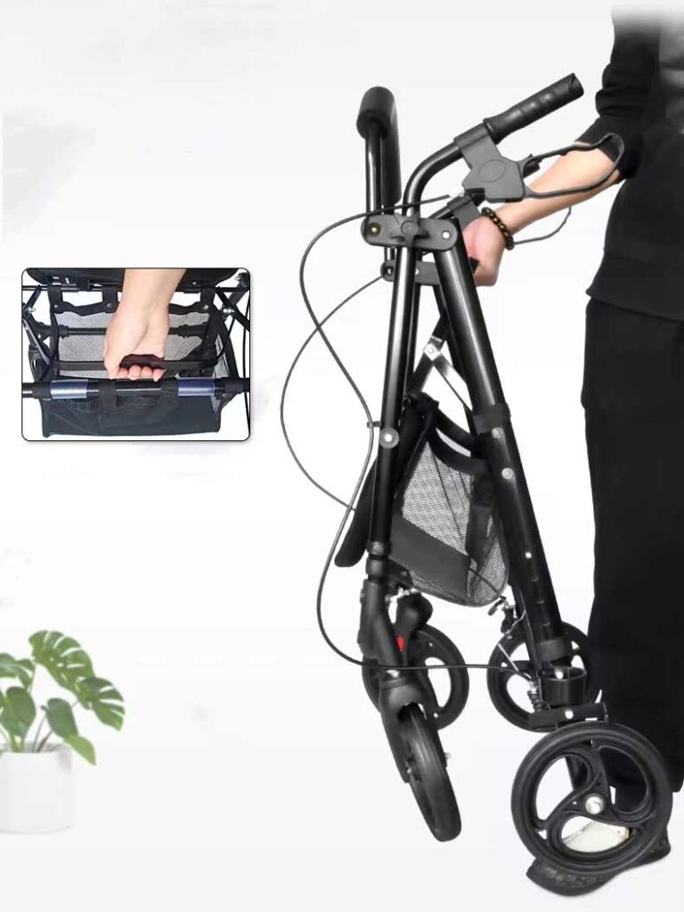 how to fold up a Rollator Walker