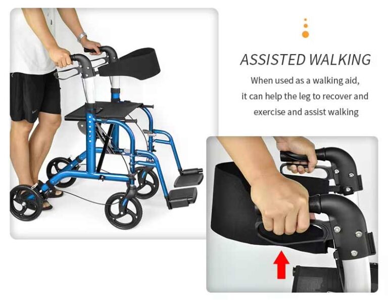 how to brake the heavy duty rollator walker