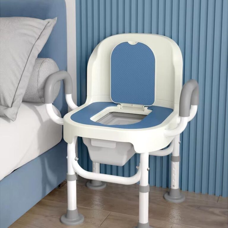 Shower-Commode-Chair-besides-the-bed-ageally