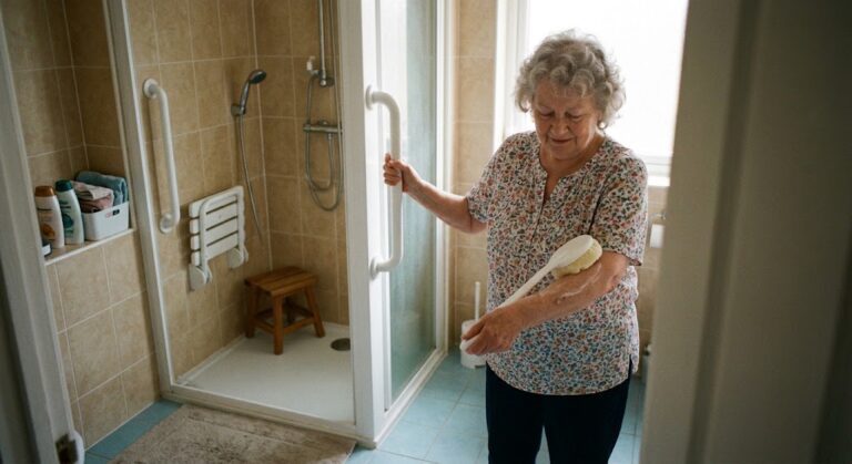 Real case 72-year-old Sarah's Self-bathing Journey